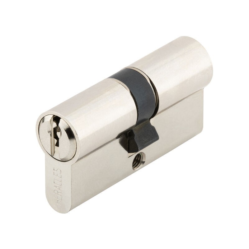 Cylindre à double entrée 5 goupilles 5G laiton nickelé 30x30 - HERACLES -