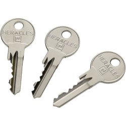 Cylindre à double entrée 5 goupilles 5G laiton nickelé 30x30 - HERACLES -